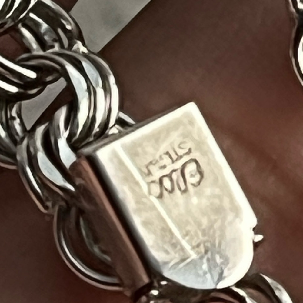 Unique Vintage Layered Chain Link Bracelet - Sterling silver - Picture 3 of 4